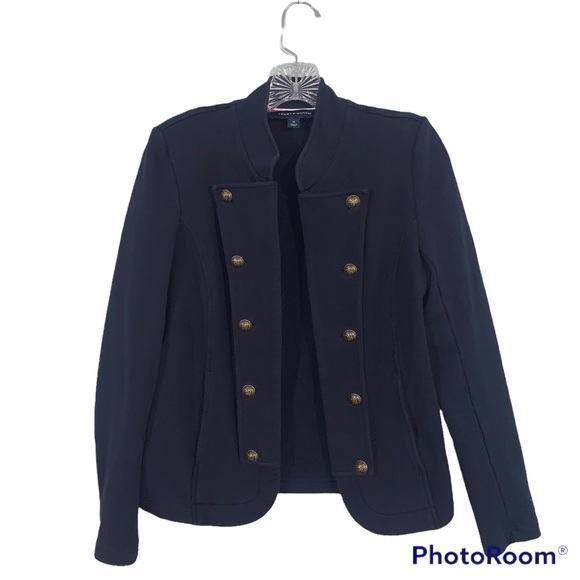 Tommy Hilfiger size Medium navy blue band jacket - Picture 1 of 16